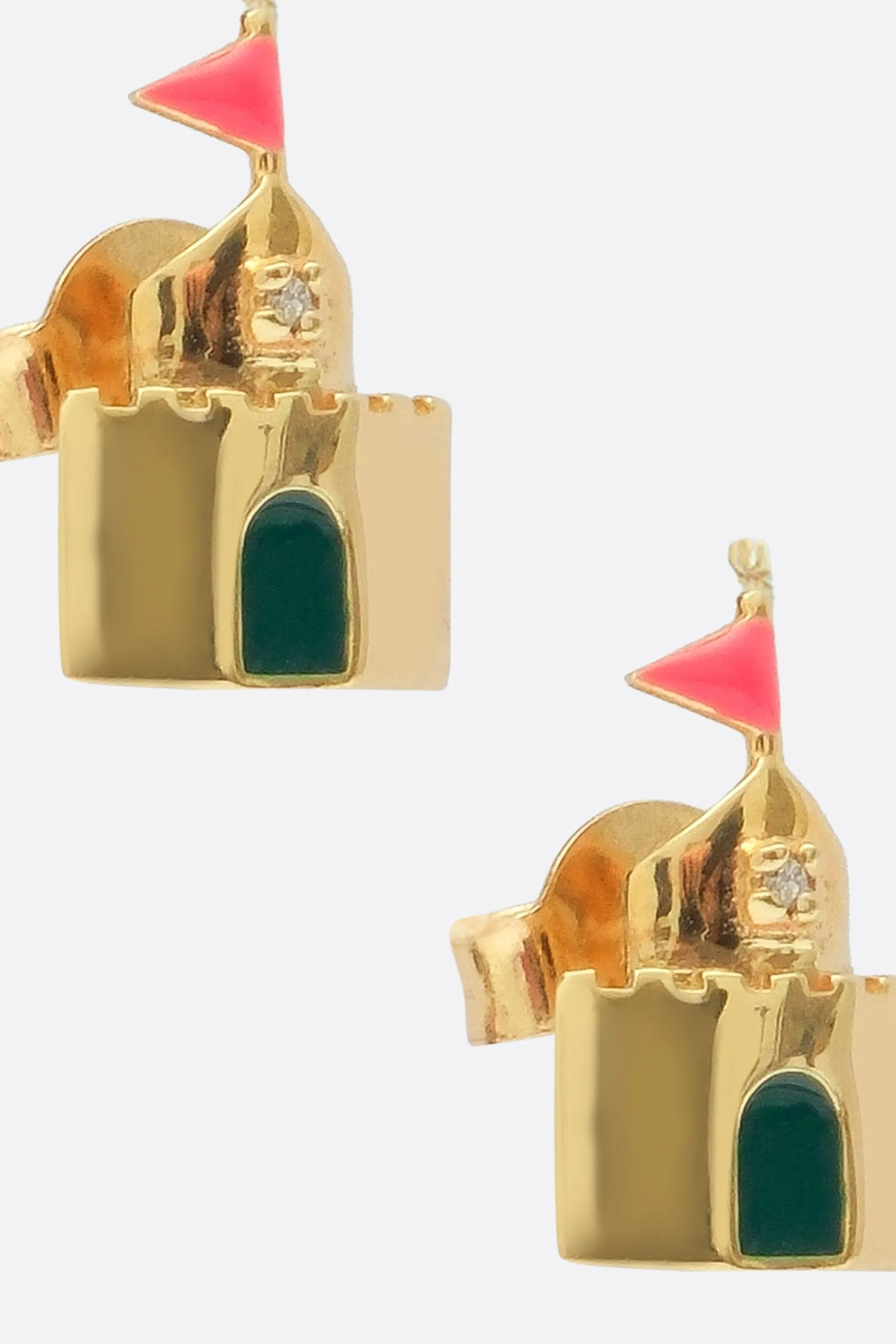 Castillo Brillante earrings in yellow gold