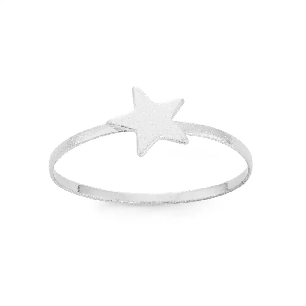 Classic Women's Sterling Silver Small Star Ring - W-1519