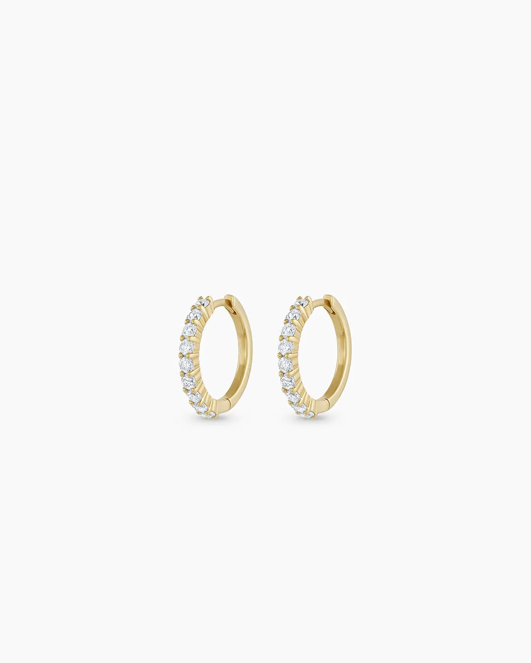 Diamond Pavé Huggies
