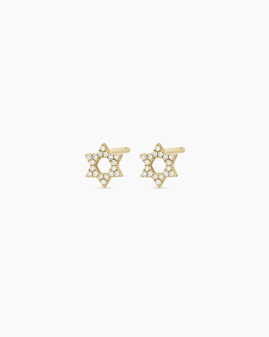 Diamond Star of David Studs