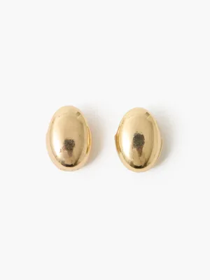 Double Sided Curved Dome Hoop Earrings