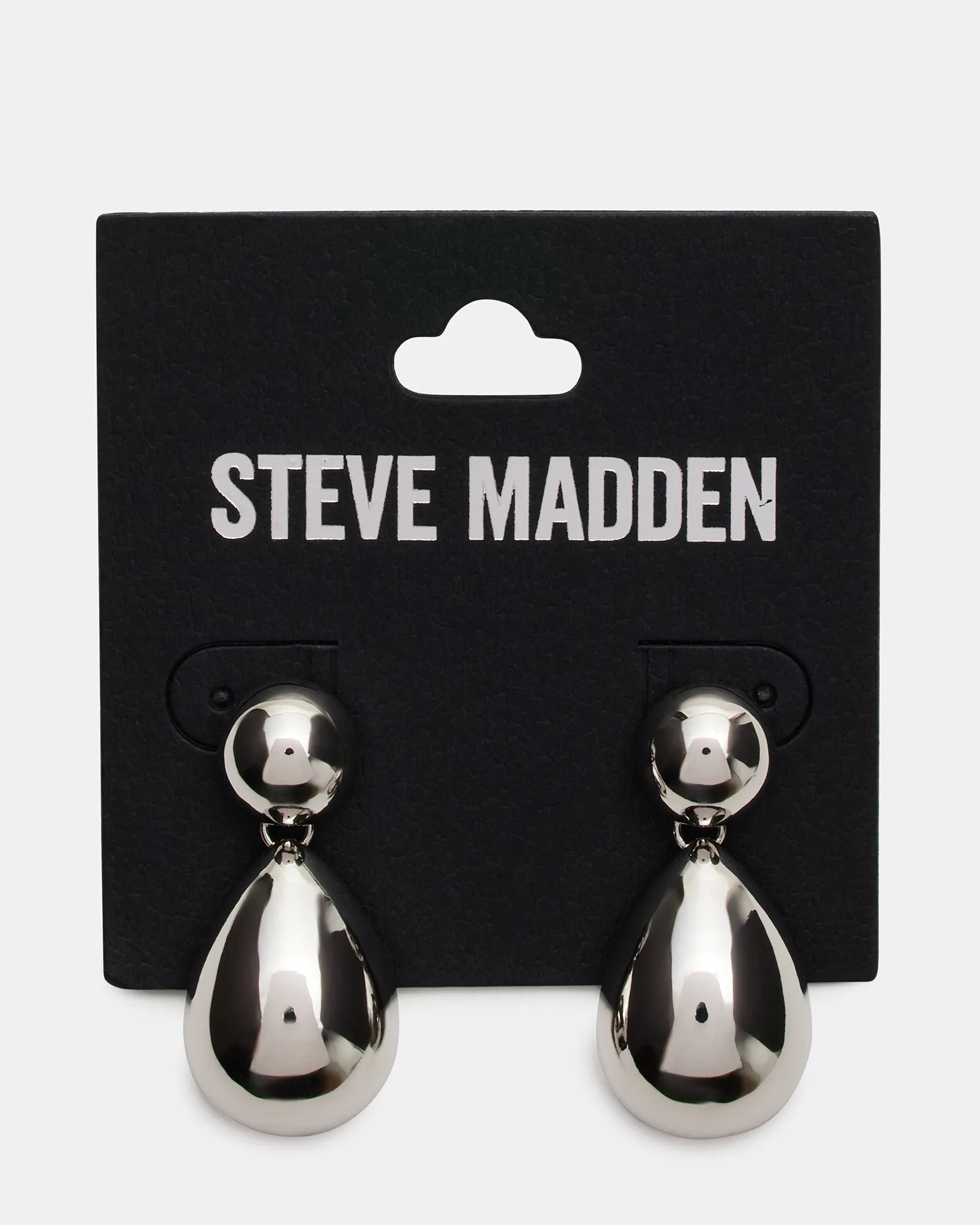 DOUBLE TEARDROP EARRINGS SILVER