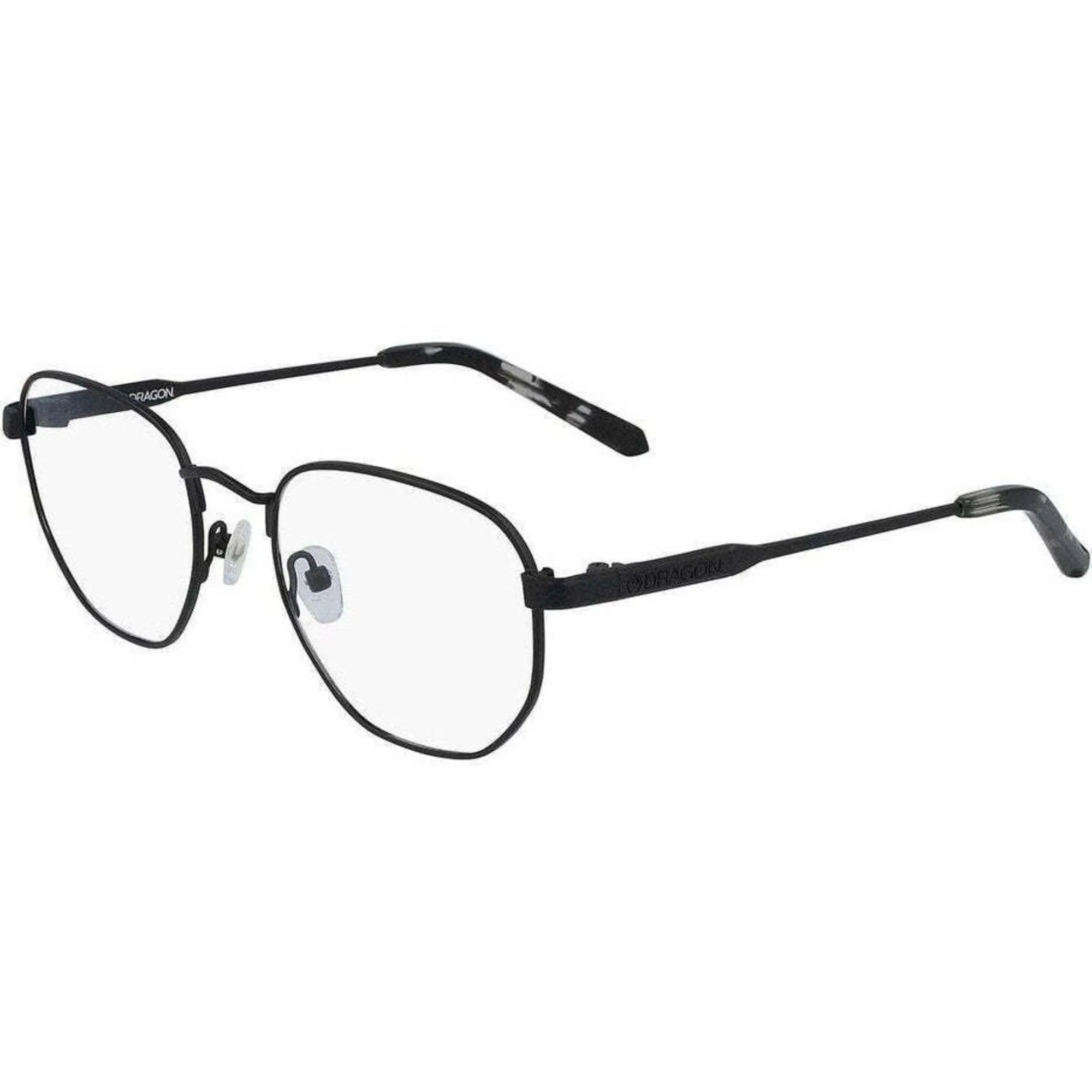 Dragon Men's Eyeglasses - Matt Black Metal Geometric Frame | DRAGON DR192 COLE 2
