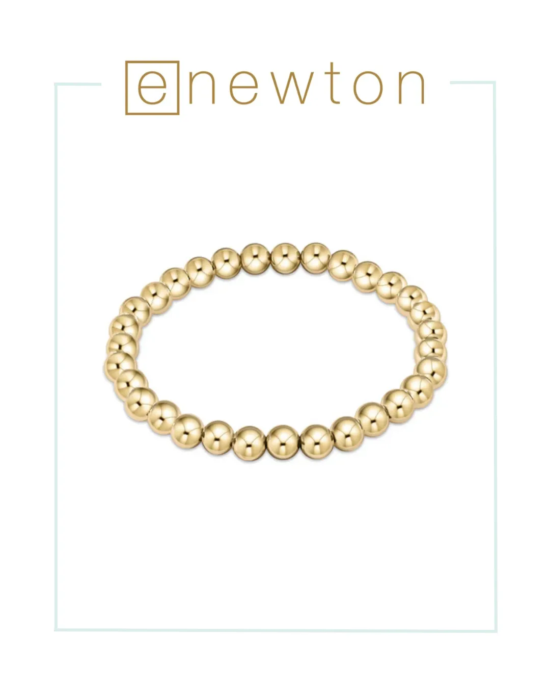 E Newton Classic Gold 6mm Bead Bracelet