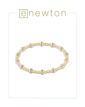 E Newton Dignity Sincerity Pattern 5mm Bead Bracelet - Gold