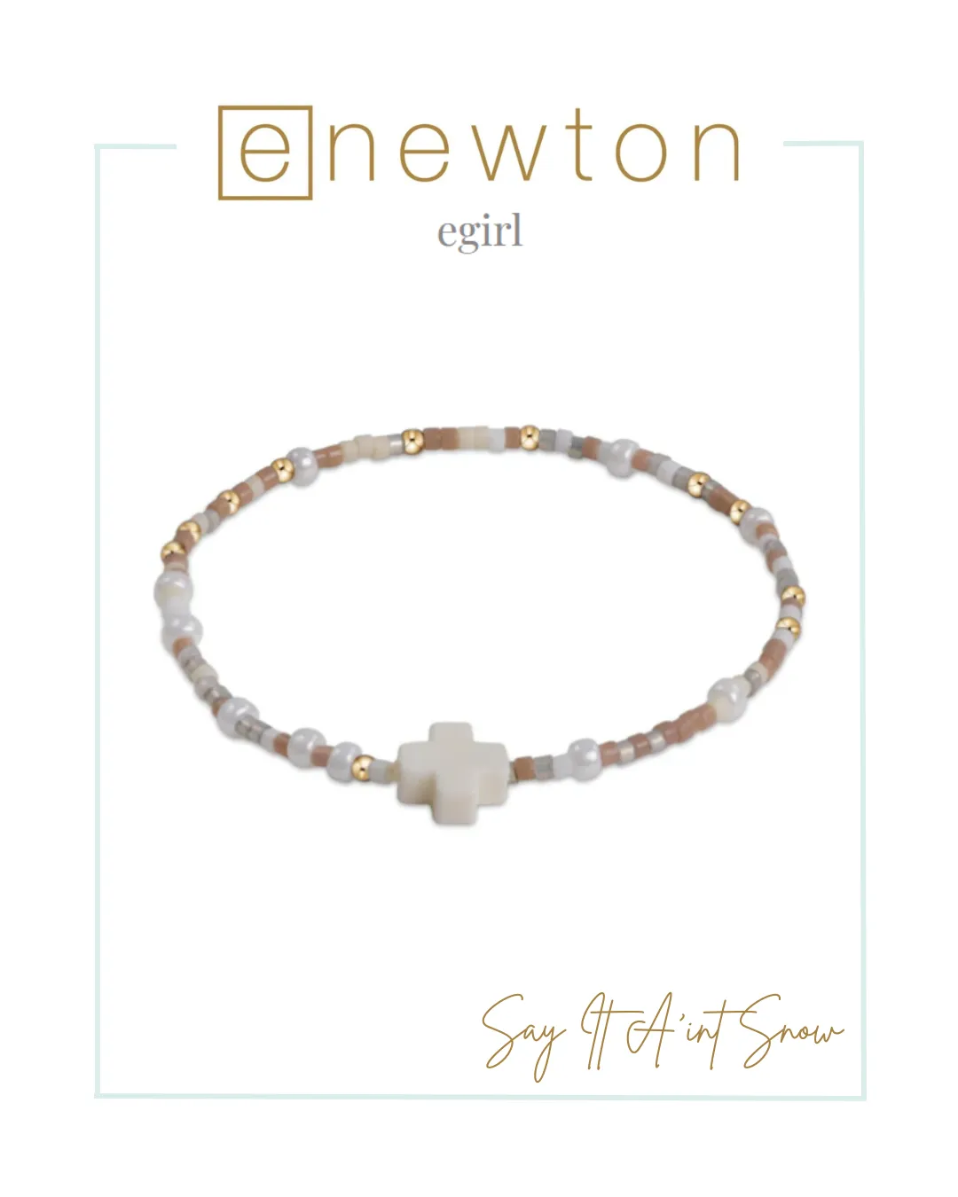 E Newton EGirl | Hope Unwritten Signature Cross Bracelet