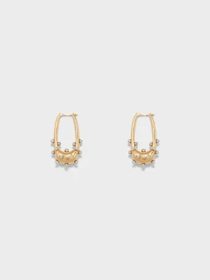 Elias 18kt Gold and Palladium-Plated Hoop Earrings