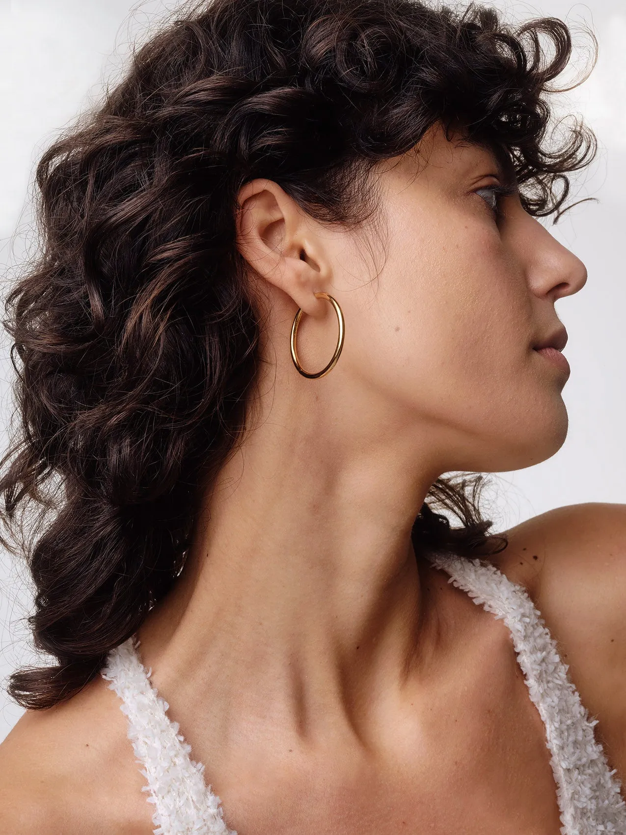 Elona Large 18kt Gold-Plated Hoop Earrings