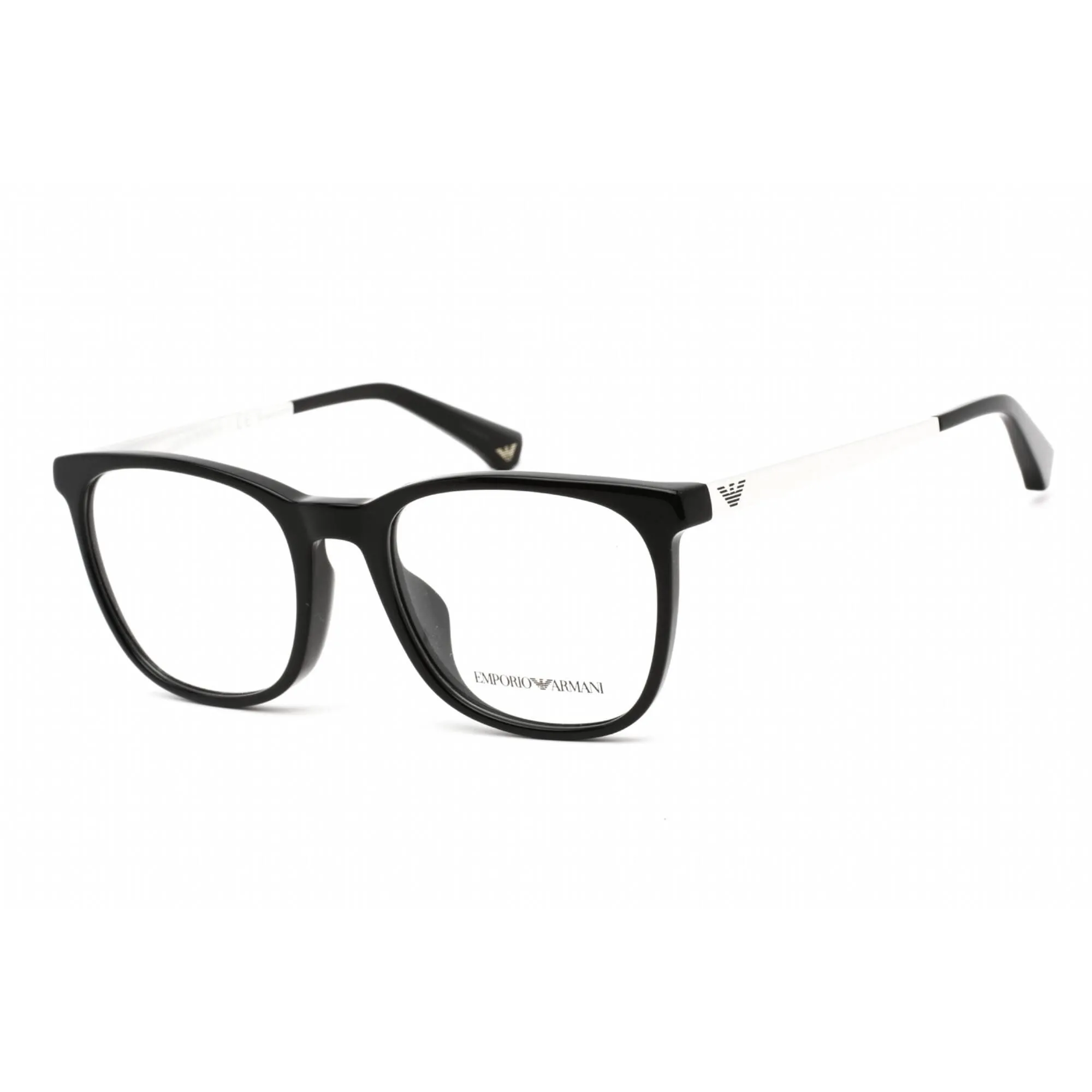 Emporio Armani Men's Eyeglasses - Shiny Black Plastic Square Frame | 0EA3153F 5017