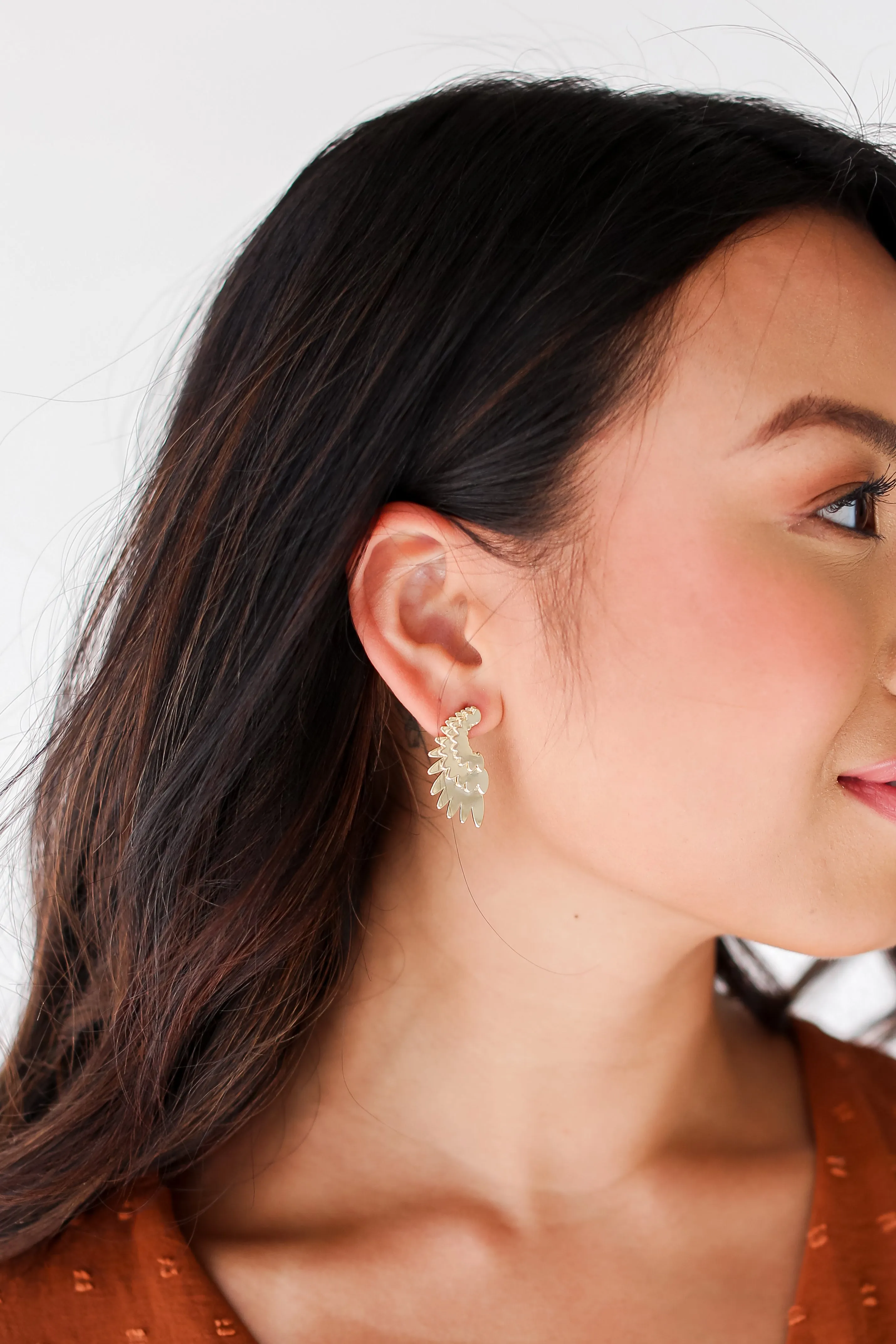 FINAL SALE - Jamie Gold Wing Earrings