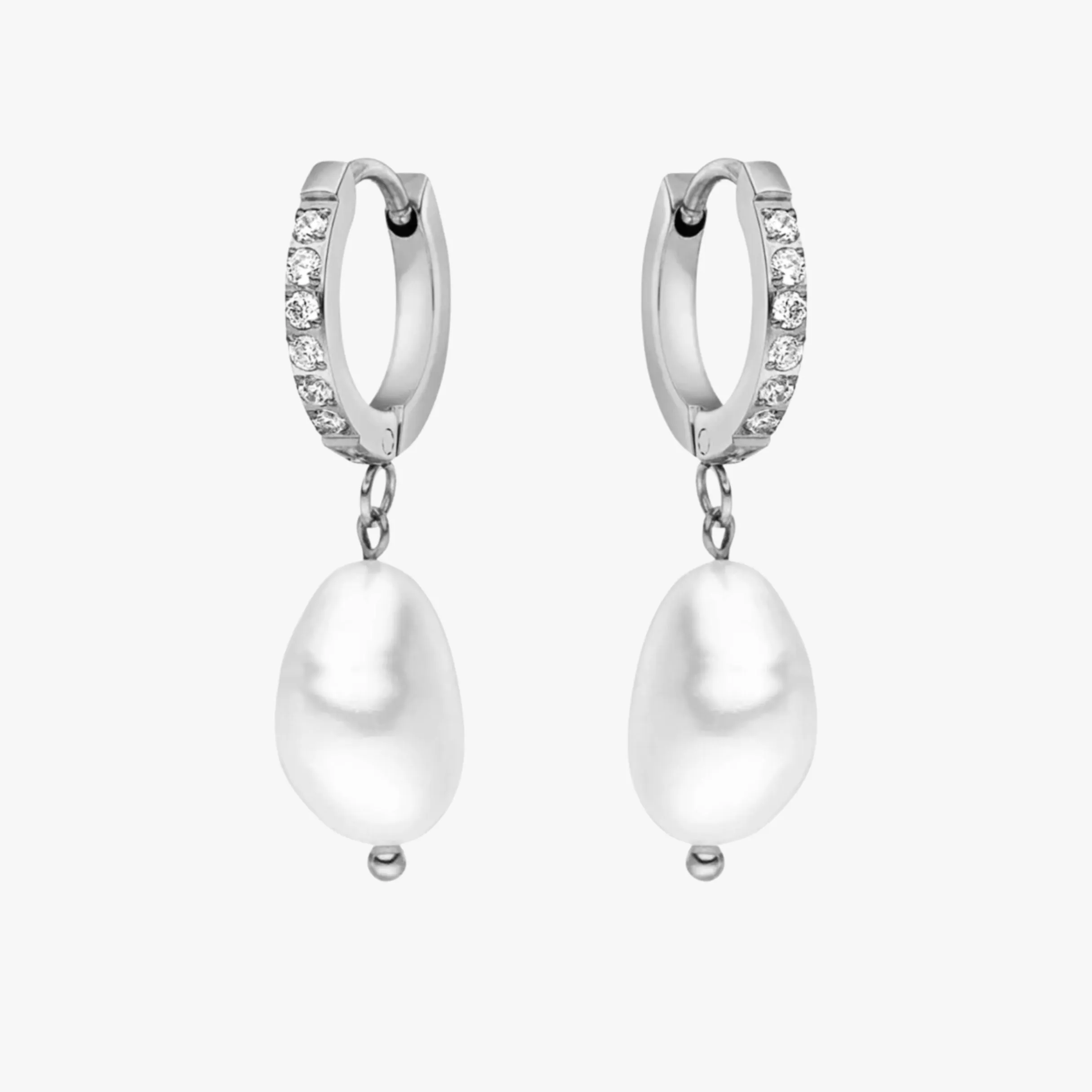 Freshwater Pearl Hoop Earrings