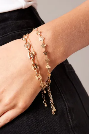 Gold 3 Pack Bracelets Set