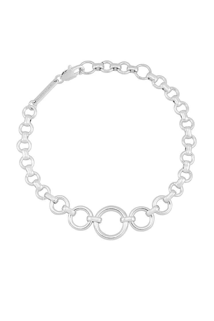Graduated Round Link Chain Bracelet