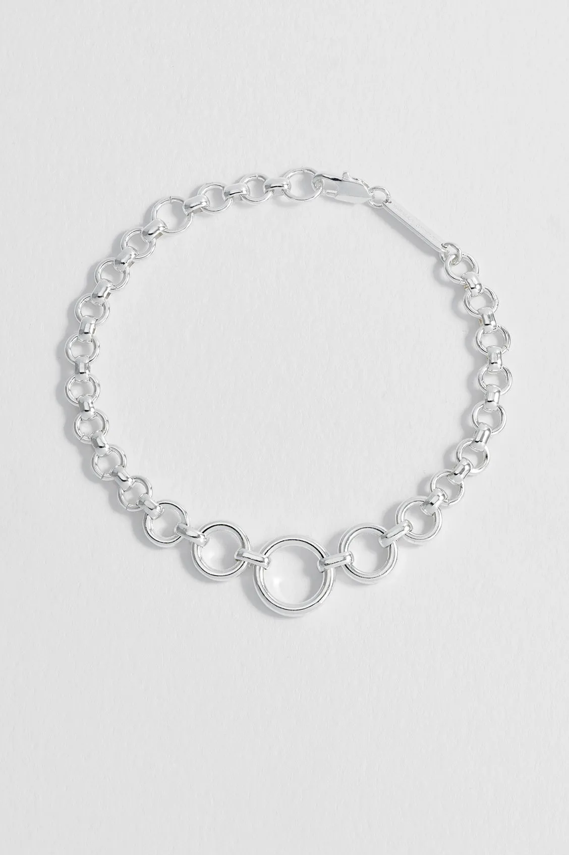 Graduated Round Link Chain Bracelet