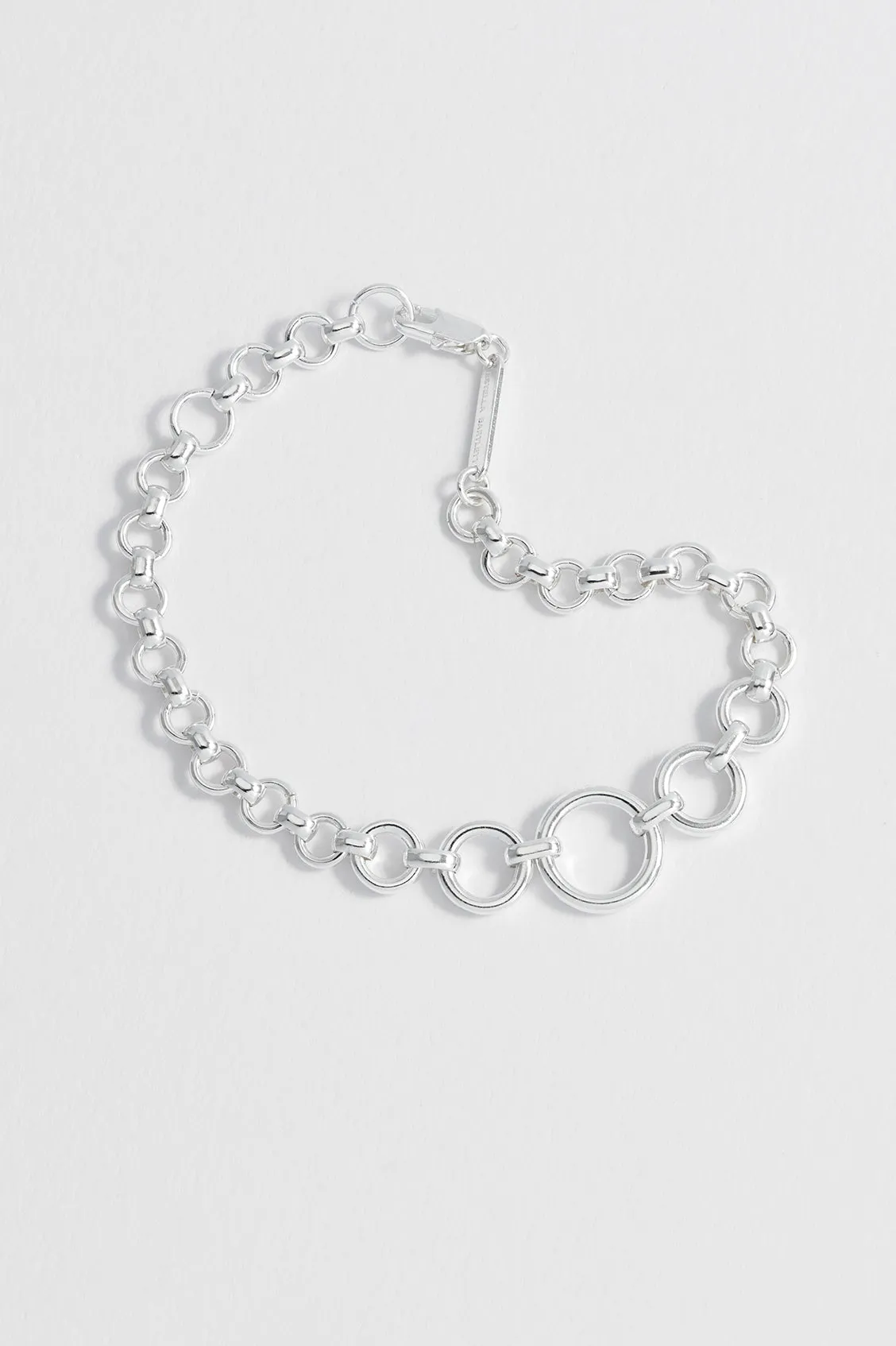 Graduated Round Link Chain Bracelet
