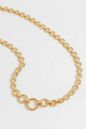 Graduated Round Link Chain Necklace