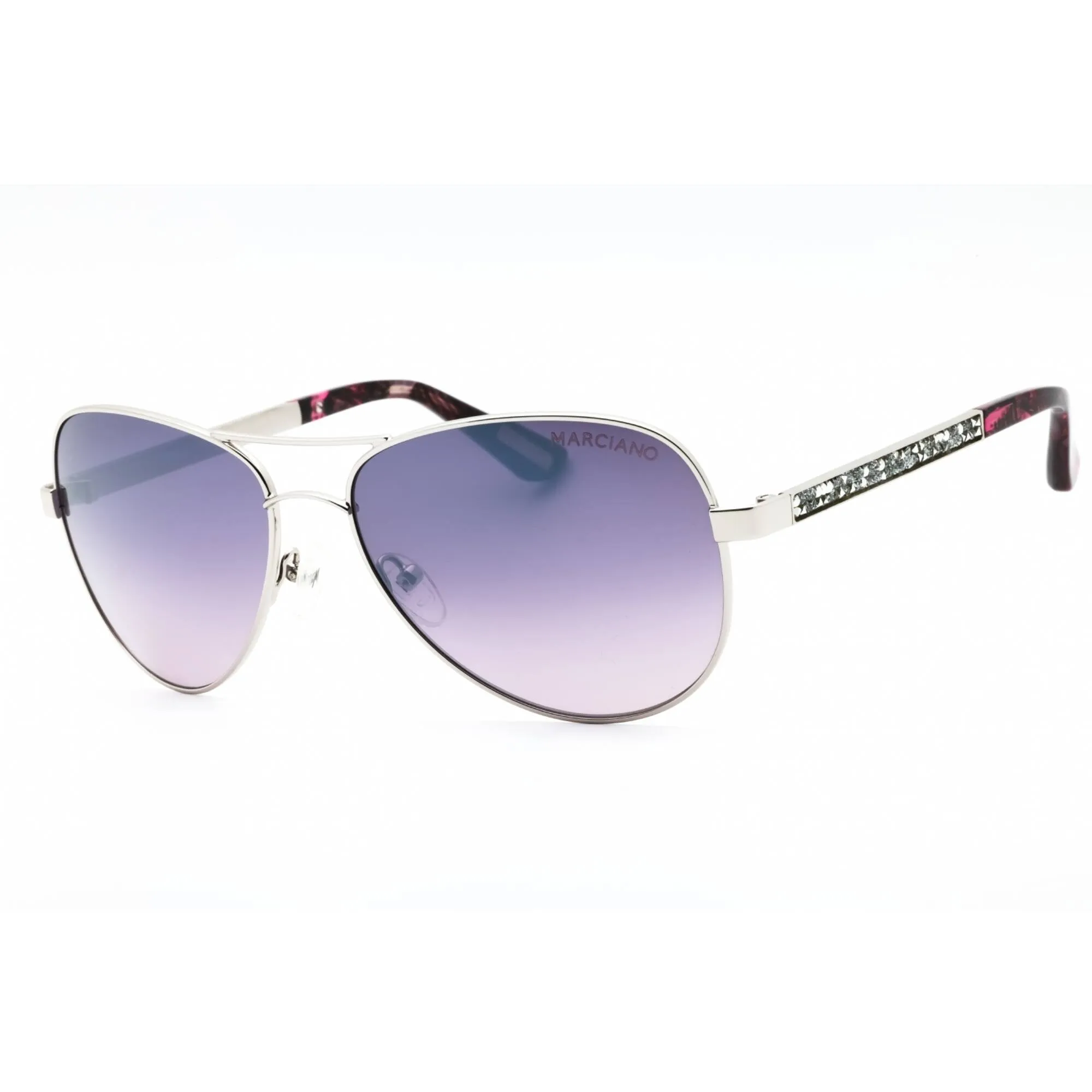 Guess By Marciano Women's Sunglasses - Shiny Dark Nickeltin Metal Frame | GM0754 06Z