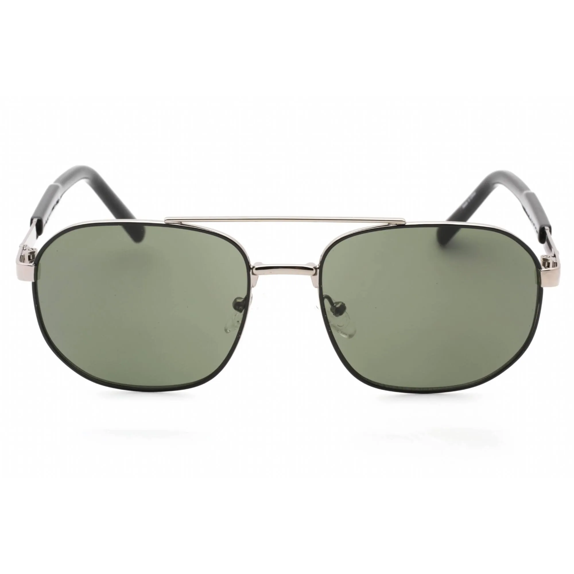 Guess Factory Men's Sunglasses - Shiny Dark Nickeltin Metal Aviator Frame | GF0250 06N
