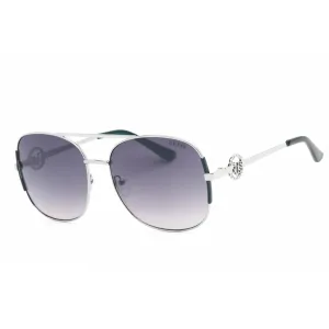 Guess Factory Women's Sunglasses - Shiny Light Nickeltin Metal Aviator | GF6127 10C