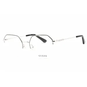 Guess Women's Eyeglasses - Clear Demo Lens Black/Silver Geometric Frame | GU2935 005