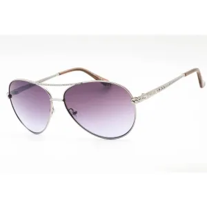 Guess Women's Sunglasses - Shiny Silver With Crystal Stones Metal Frame | GU7470-S 10Z