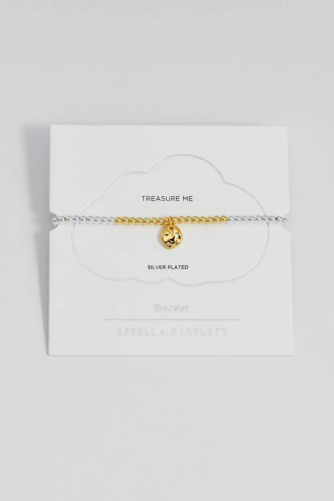 Hammered Charm Beaded Bracelet
