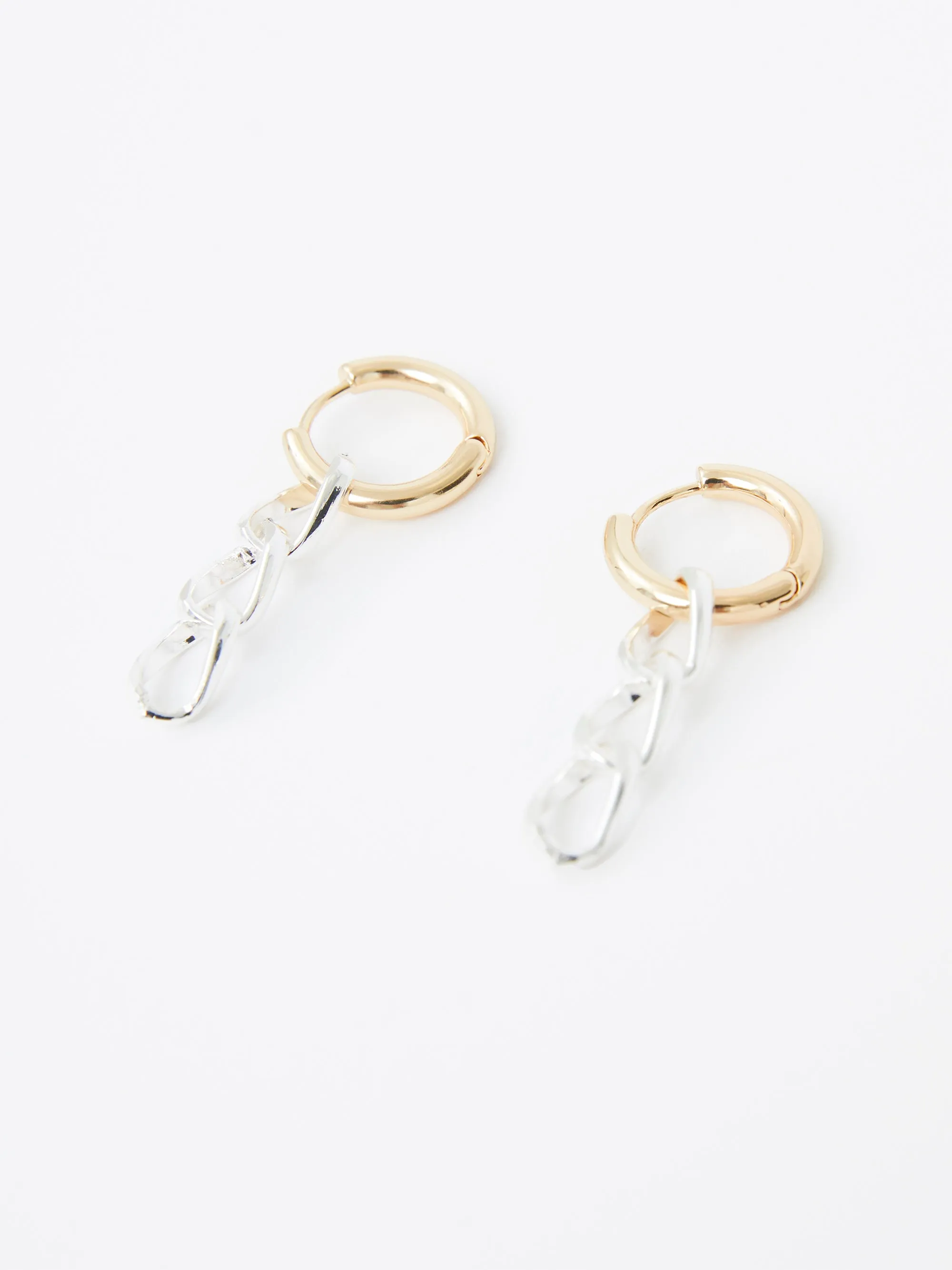 Huggie Chain Link Earrings