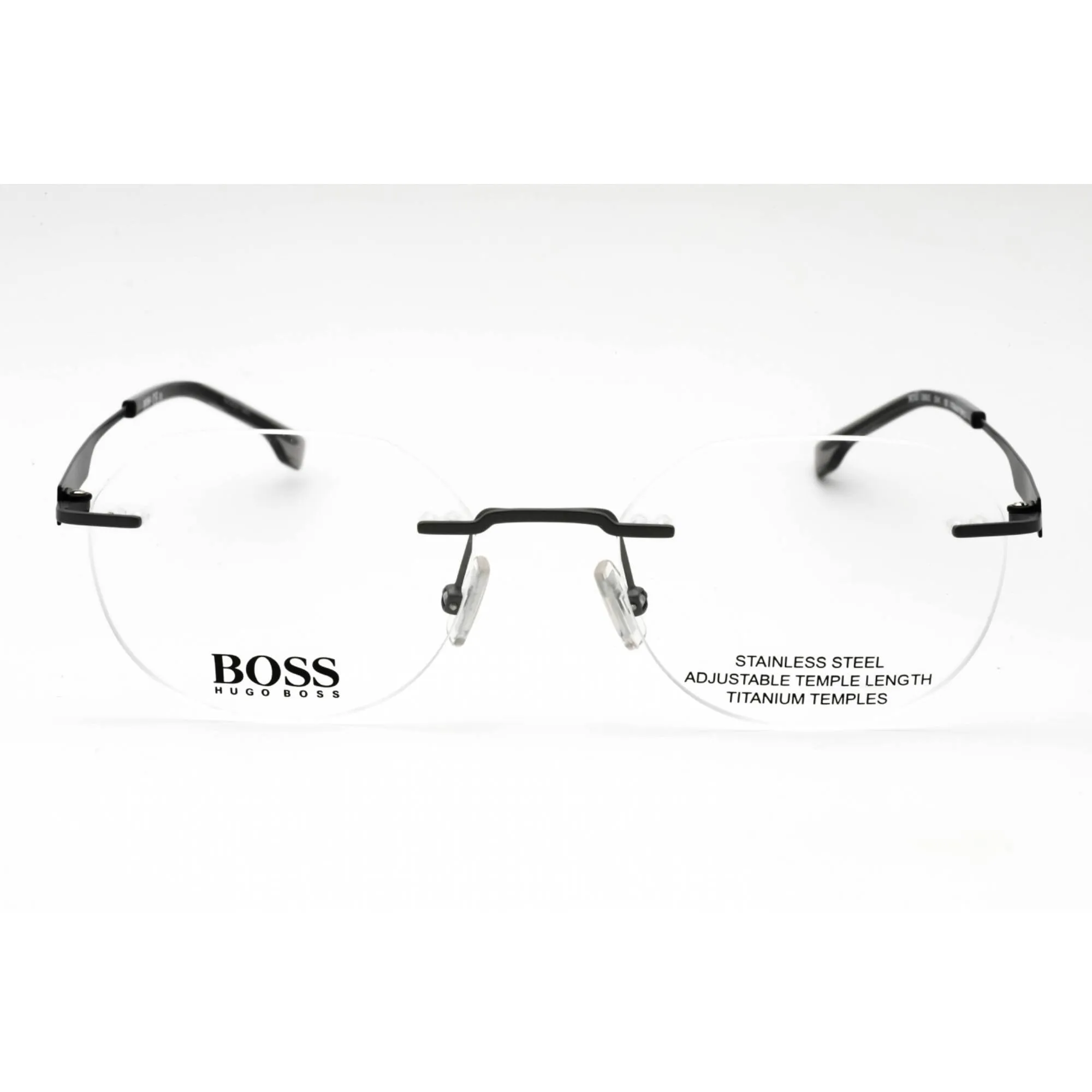 Hugo Boss Men's Eyeglasses - Matte Ruthenium Black Rimless Frame | BOSS 1265/D 0SVK 00