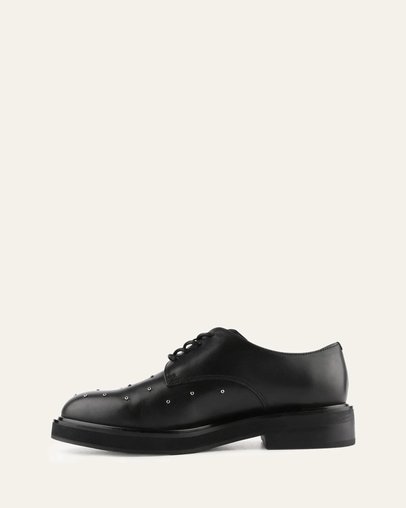 IKER LACE UPS BLACK LEATHER