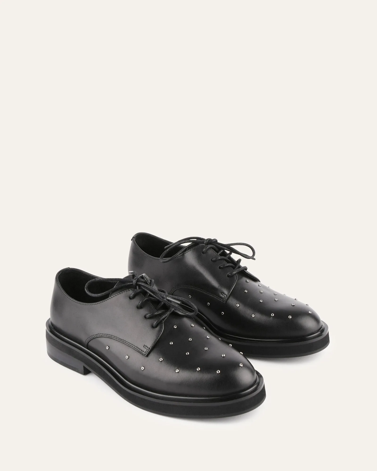 IKER LACE UPS BLACK LEATHER