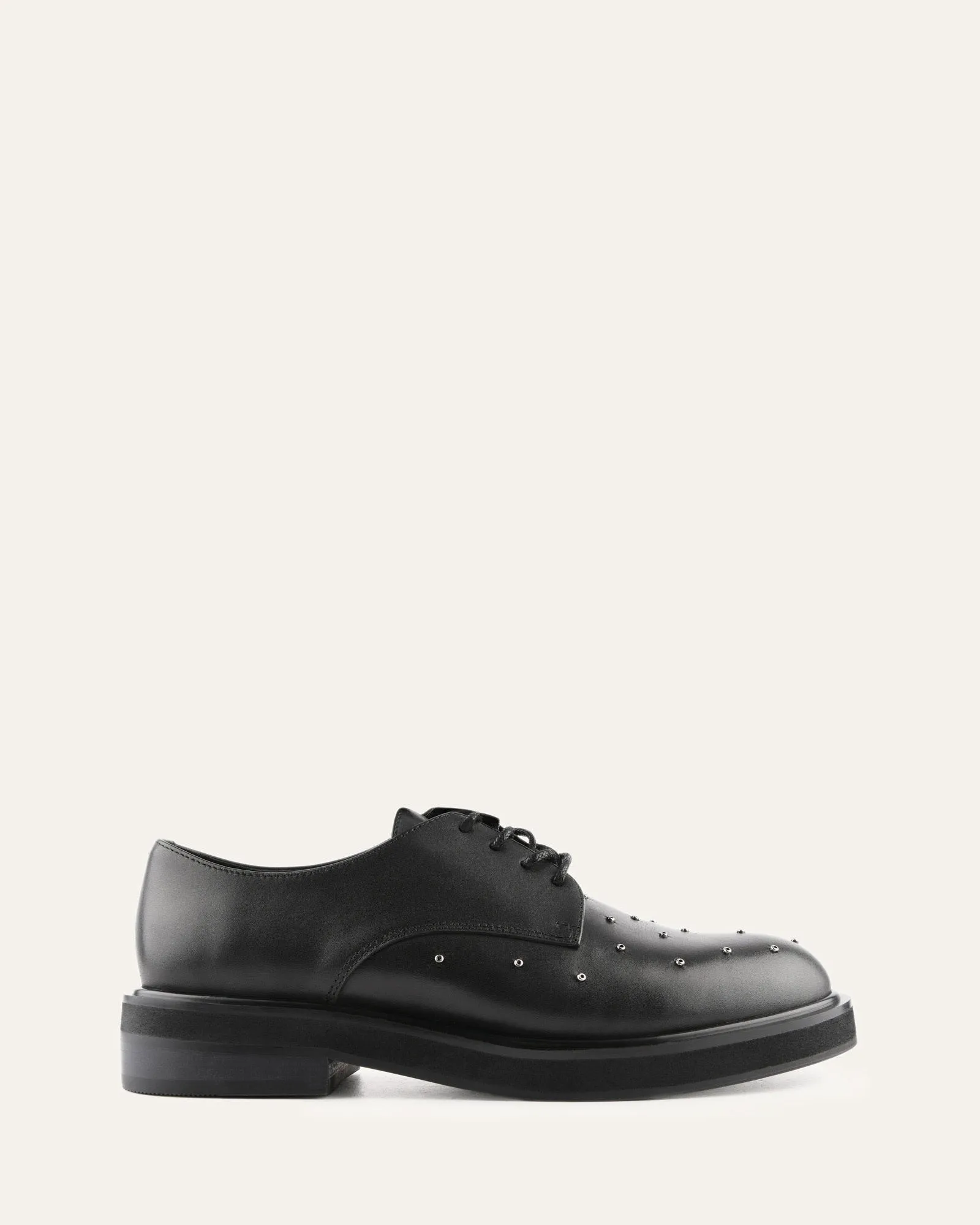 IKER LACE UPS BLACK LEATHER