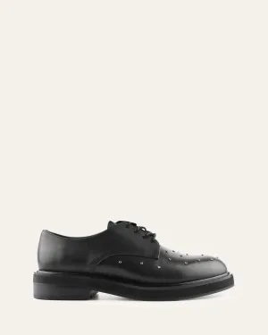IKER LACE UPS BLACK LEATHER