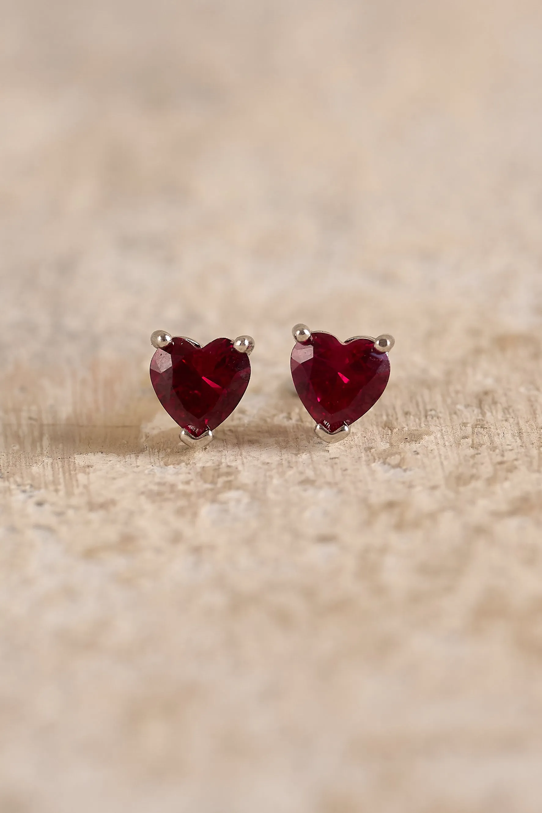 July Birthstone Earrings - Ruby