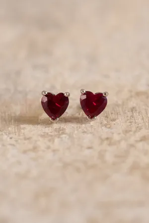 July Birthstone Earrings - Ruby