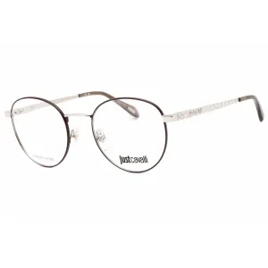 Just Cavalli Women's Eyeglasses - Shiny Palladium Metal Round Frame | VJC017 0A75