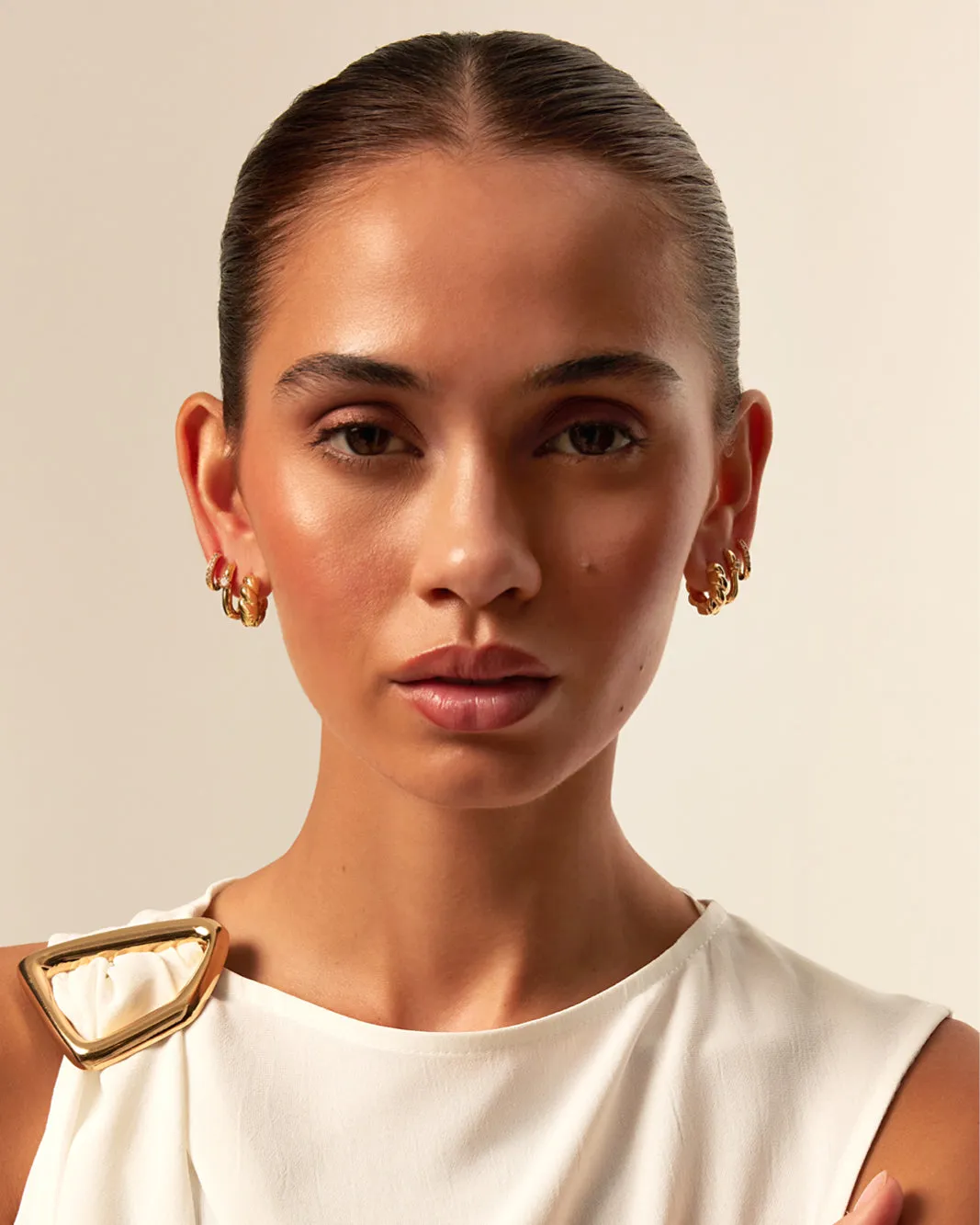 KAYLEE 3 PACK EARRINGS - GOLD PLATED 18K