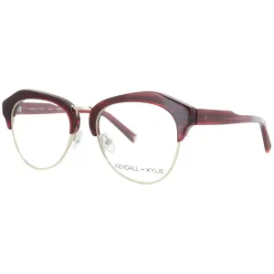 Kendall   Kylie Women's Eyeglasses - Burgundy Geometric Frame | KKO108G OLIVIA 605