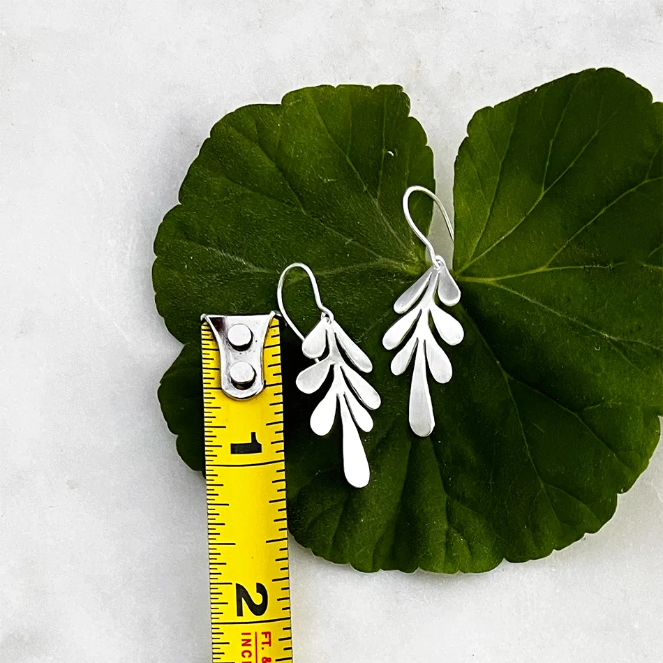Lovely Leaf Earrings - Sterling Silver, Indonesia