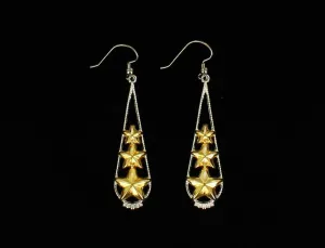 M&F Blazin Roxx Triple Star Drop Earrings 30276
