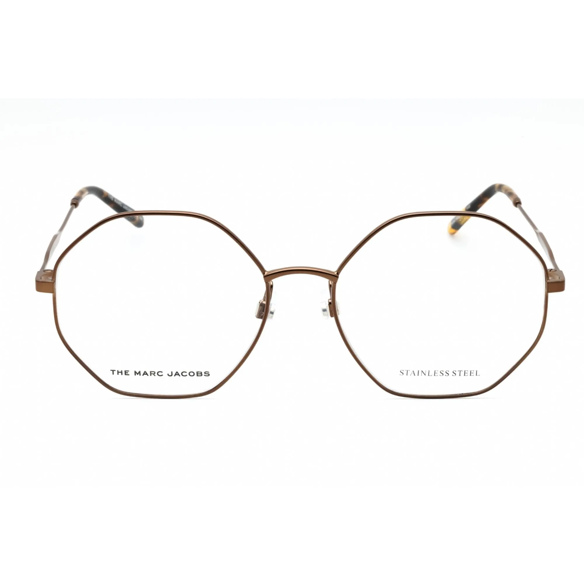 Marc Jacobs Women's Eyeglasses - Brown Metal Geometric Full Rim | MARC 622 009Q 00
