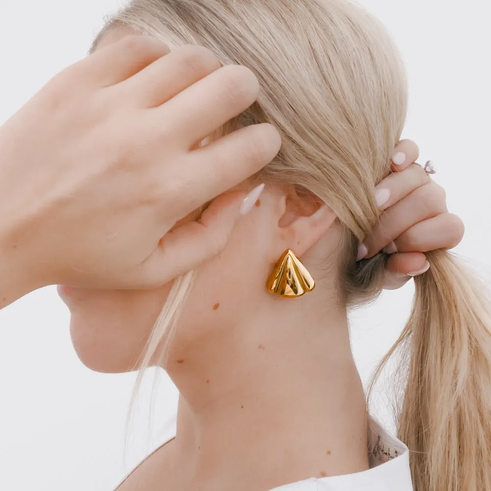 Meet Me In SoHo Triangle Stud Earrings - WATERPROOF