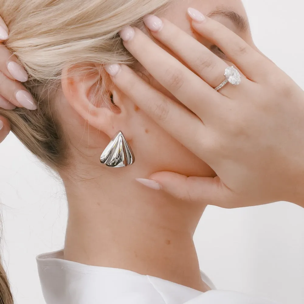 Meet Me In SoHo Triangle Stud Earrings - WATERPROOF