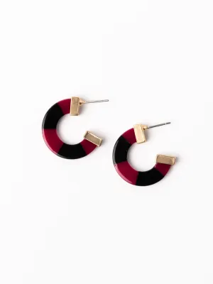 Melody Earrings | Garnet   Black