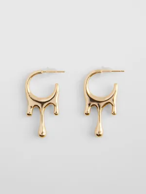 Melting Metal Hoop Earrings