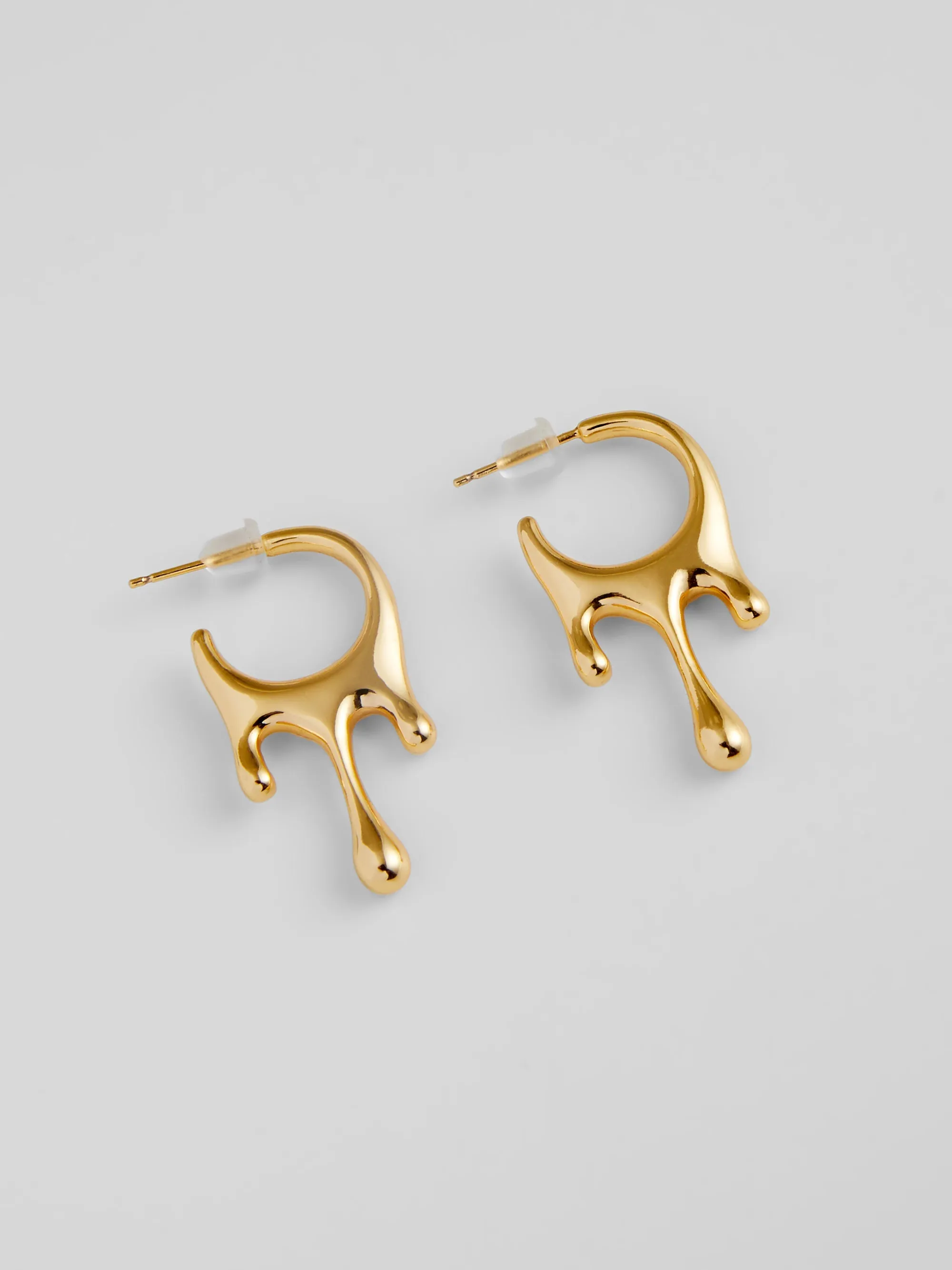 Melting Metal Hoop Earrings