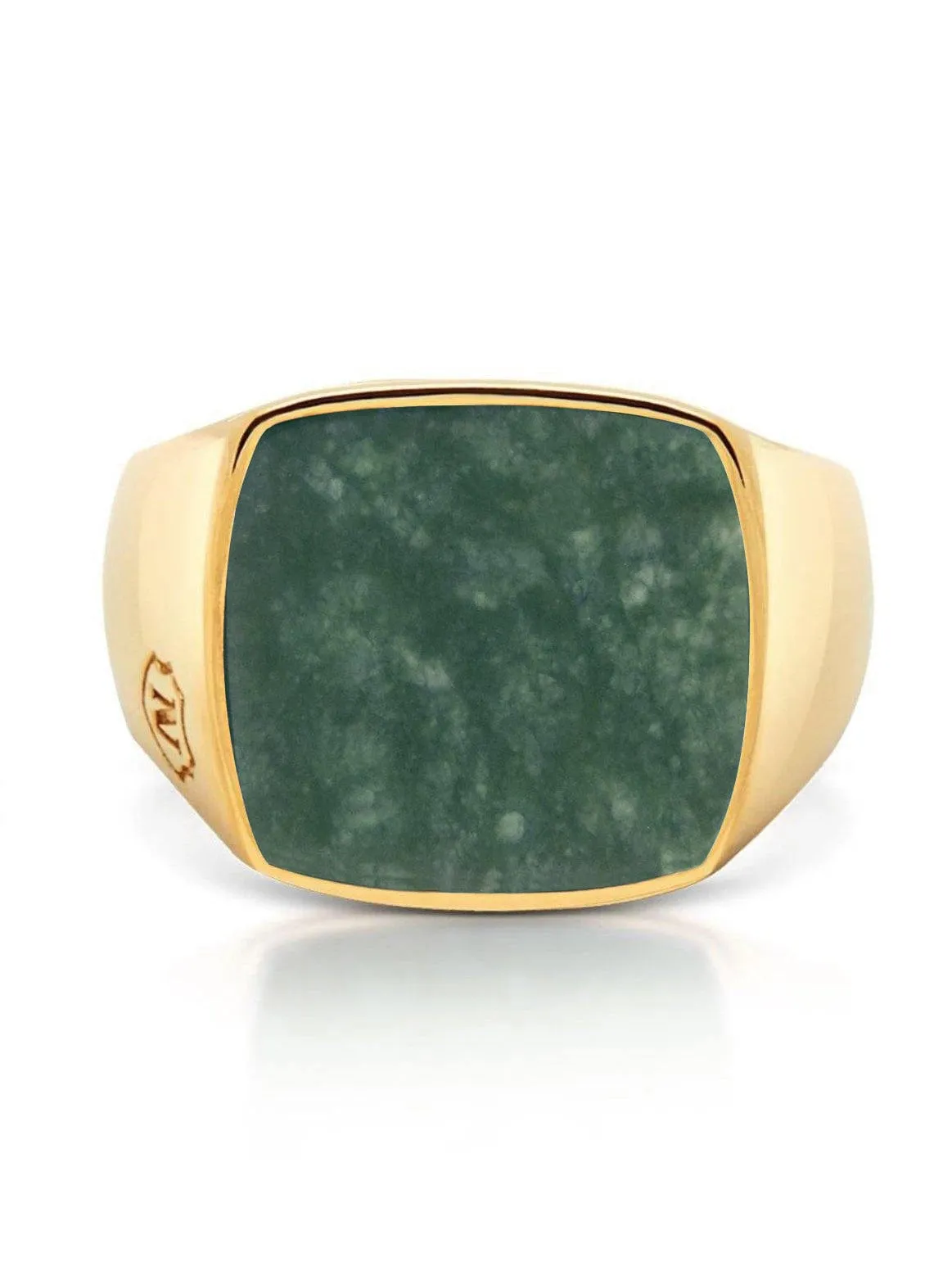 Men's Gold Signet Ring with African Turquoise