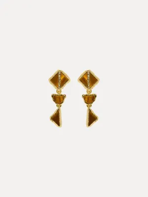Mixed Stone Clip-On Earrings