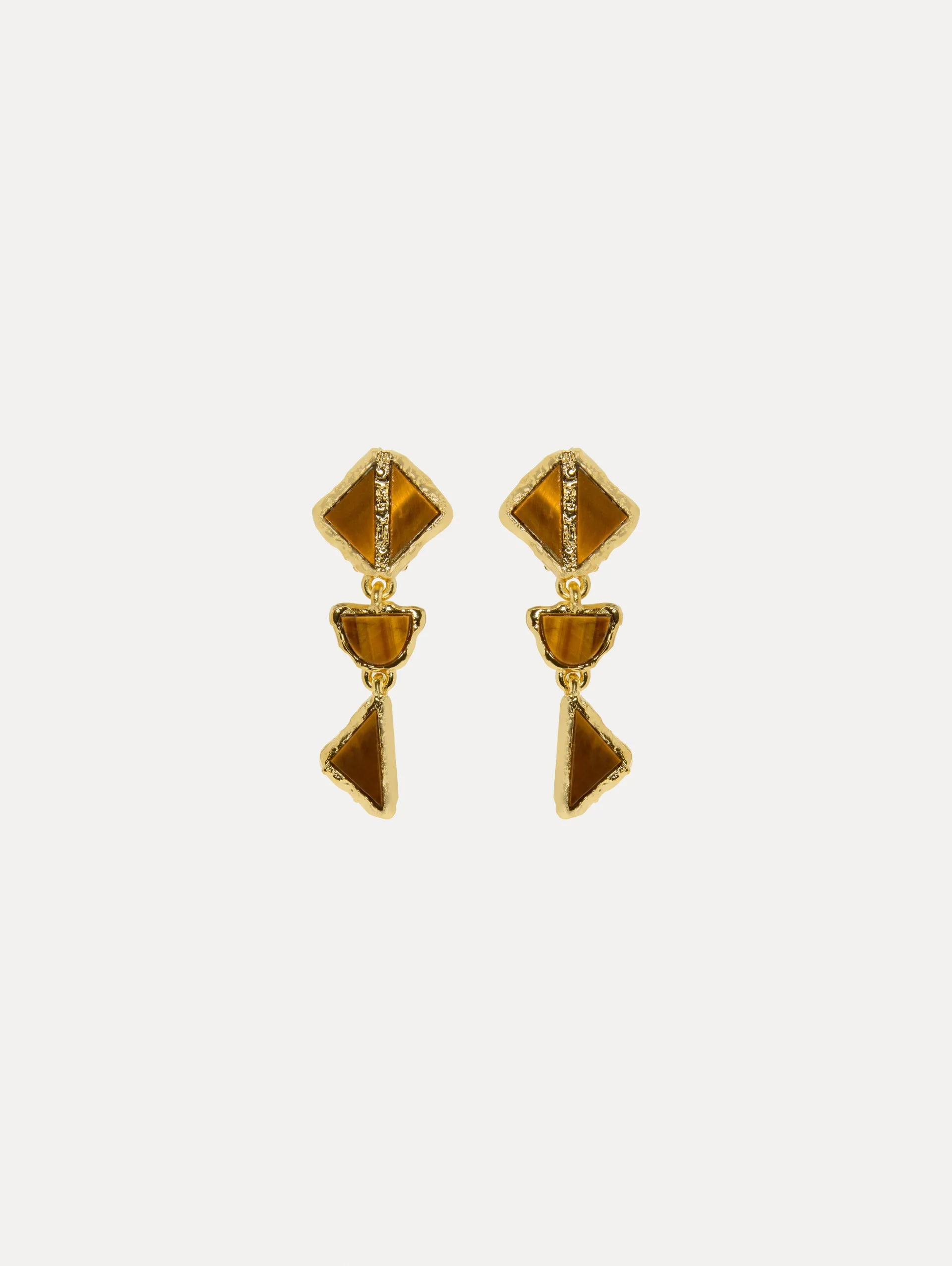 Mixed Stone Clip-On Earrings