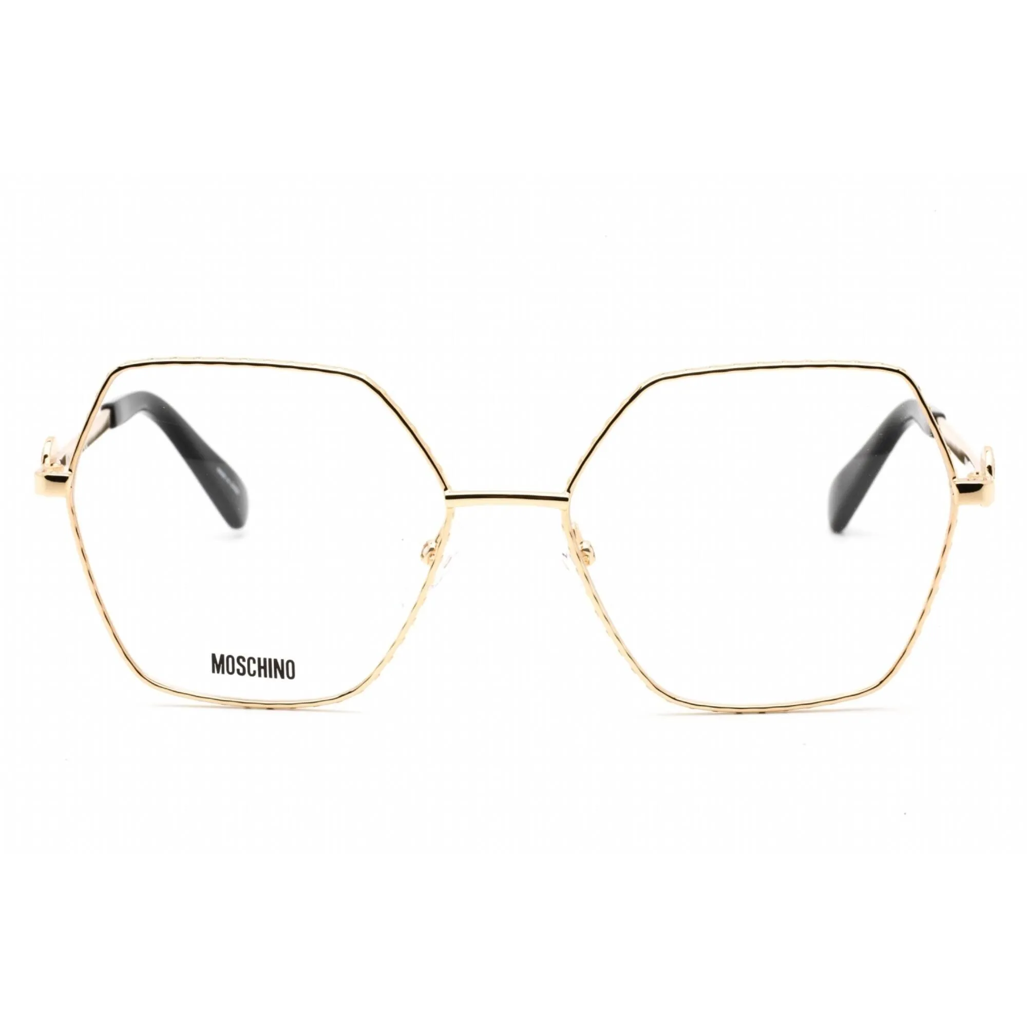 Moschino Women's Eyeglasses - Rose Gold Geometric Full Rim Frame | MOS593 0000 00