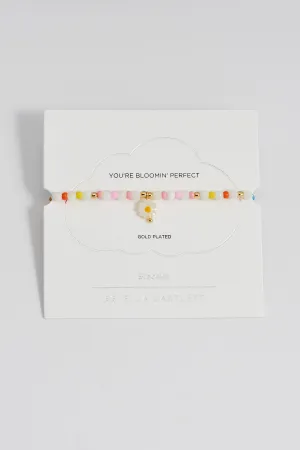 Multi Gemstone Shell Flower Bracelet